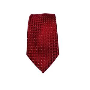 Eagle Shirtmakers Red Geometric Dotted Tie